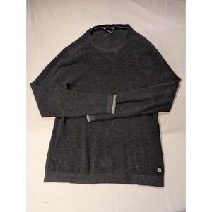 Smartwool Mens XL Merino Wool Blend Crew Neck Sweater Charcoal Gray Warm Comfy